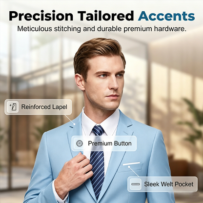 ✨👔50 % DE RÉDUCTION + LIVRAISON GRATUITE 💼Costume deux pièces pour homme, coupe moderne – Respirant, infroissable et style professionnel ✨
