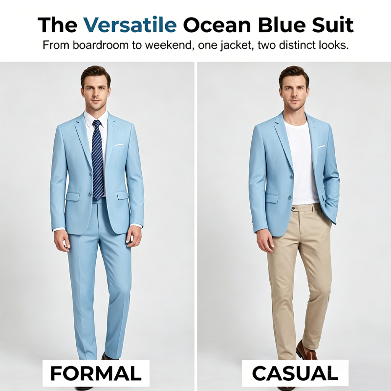 ✨👔50 % DE RÉDUCTION + LIVRAISON GRATUITE 💼Costume deux pièces pour homme, coupe moderne – Respirant, infroissable et style professionnel ✨