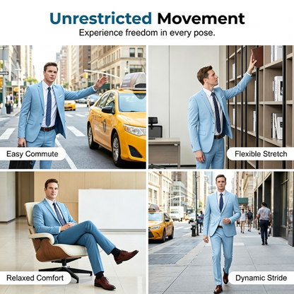 ✨👔50 % DE RÉDUCTION + LIVRAISON GRATUITE 💼Costume deux pièces pour homme, coupe moderne – Respirant, infroissable et style professionnel ✨