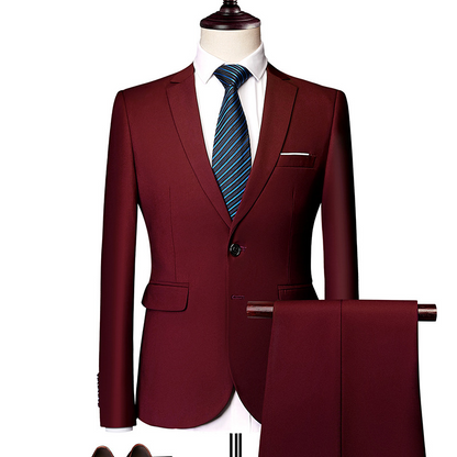 ✨👔50 % DE RÉDUCTION + LIVRAISON GRATUITE 💼Costume deux pièces pour homme, coupe moderne – Respirant, infroissable et style professionnel ✨