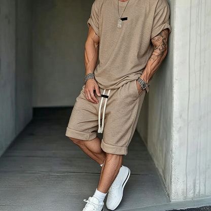 🎁Nouveautés : 50 % de réduction💥Ensemble t-shirt et short décontracté pour homme