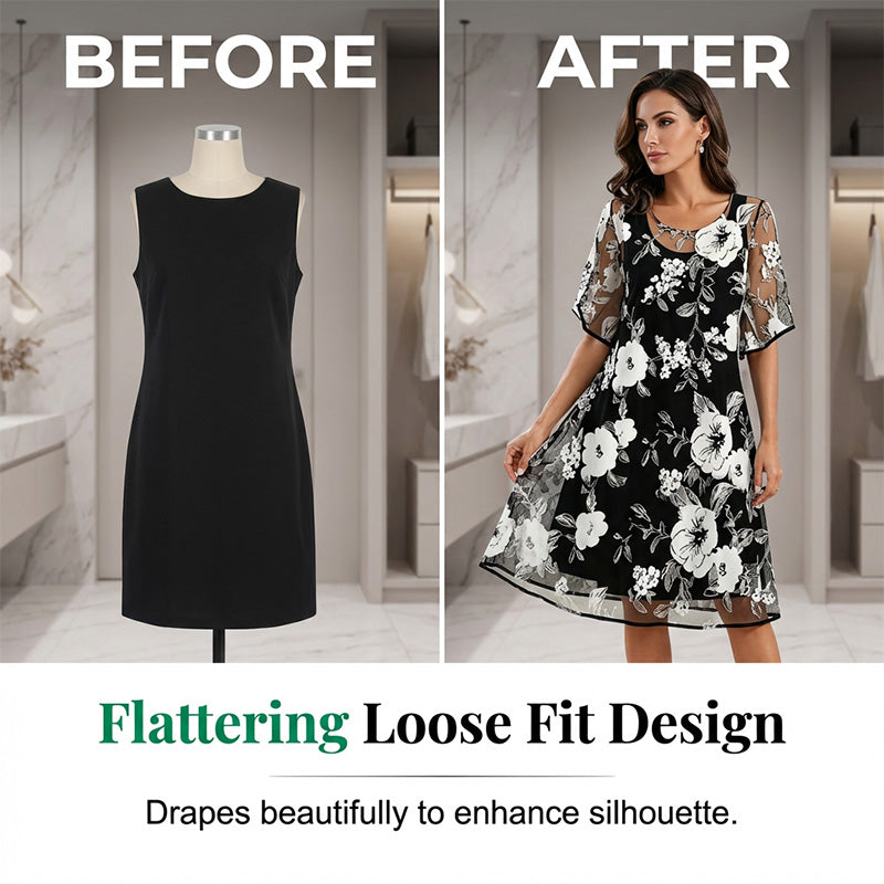 💃🌸 50 % DE RÉDUCTION ✨ Élégante robe en mousseline à motifs floraux pour femme – légère, fluide et féminine 💫