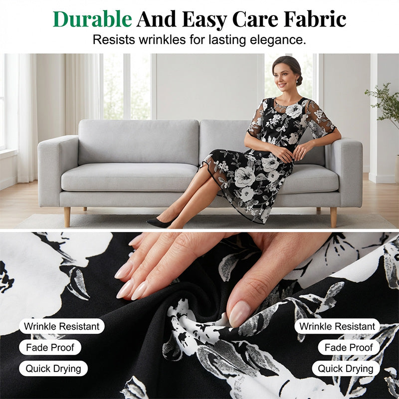 💃🌸 50 % DE RÉDUCTION ✨ Élégante robe en mousseline à motifs floraux pour femme – légère, fluide et féminine 💫