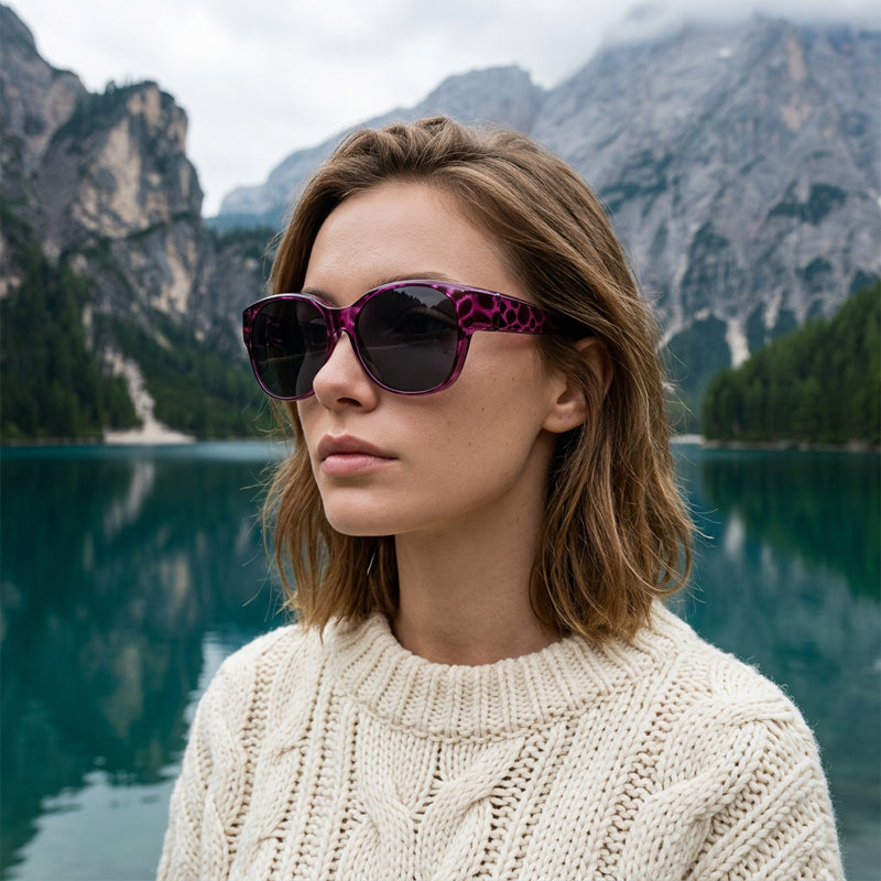 🔥Promotion exceptionnelle : 50 % de réduction🔥😎Lunettes de soleil polarisantes tendance pour femme, avec monture à motif serpent – Protection UV pour la ville, les trajets en voiture et les vacances🕶️✨