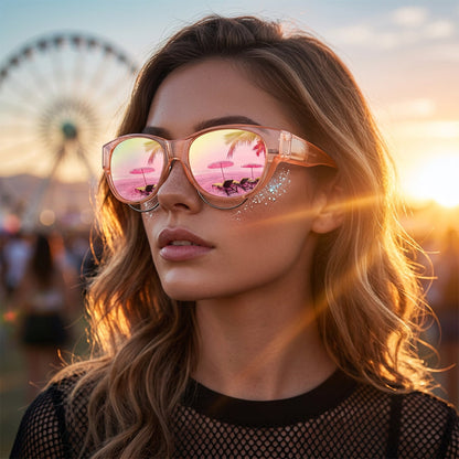 🔥Promotion exceptionnelle : 50 % de réduction🔥😎Lunettes de soleil polarisantes tendance pour femme, avec monture à motif serpent – Protection UV pour la ville, les trajets en voiture et les vacances🕶️✨