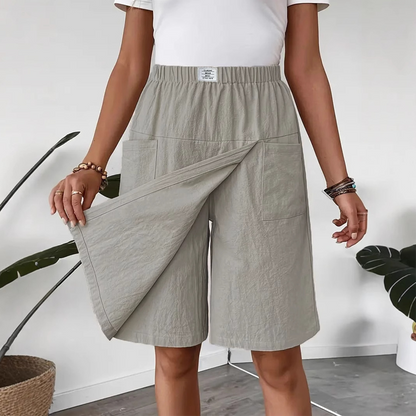📢📢50 % DE RÉDUCTION !! ⏰Jupe-short décontractée à taille élastique pour femme