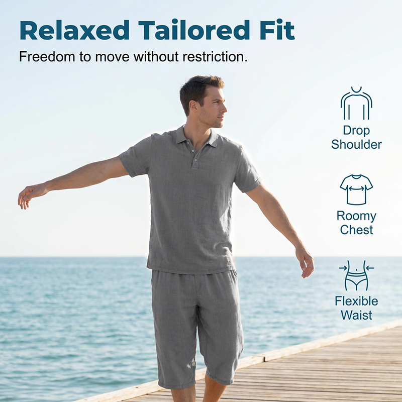 👕 PROMO LIMITÉE 50% DE RÉDUCTION ! 💥 Ensemble Chemise Pantalon Lin Homme – Respirant, Coupe Décontractée, Estival ✨