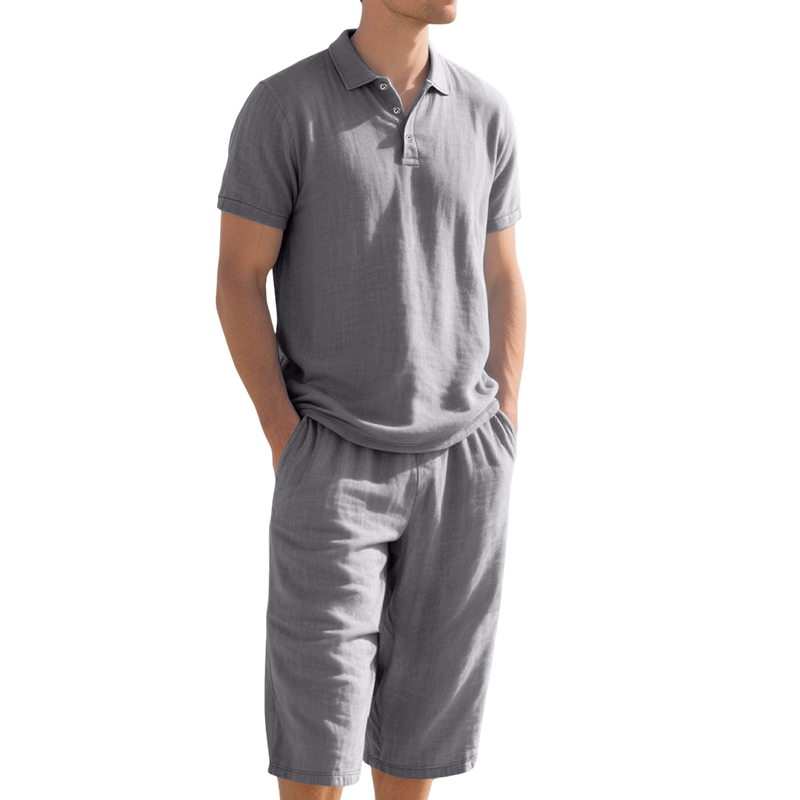 👕 PROMO LIMITÉE 50% DE RÉDUCTION ! 💥 Ensemble Chemise Pantalon Lin Homme – Respirant, Coupe Décontractée, Estival ✨