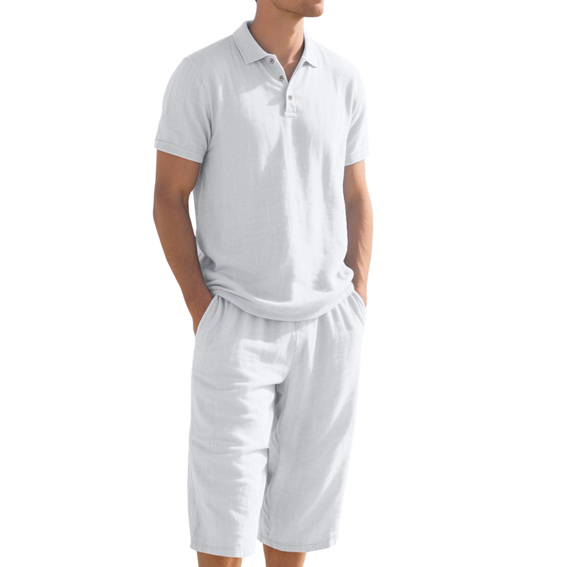 👕 PROMO LIMITÉE 50% DE RÉDUCTION ! 💥 Ensemble Chemise Pantalon Lin Homme – Respirant, Coupe Décontractée, Estival ✨
