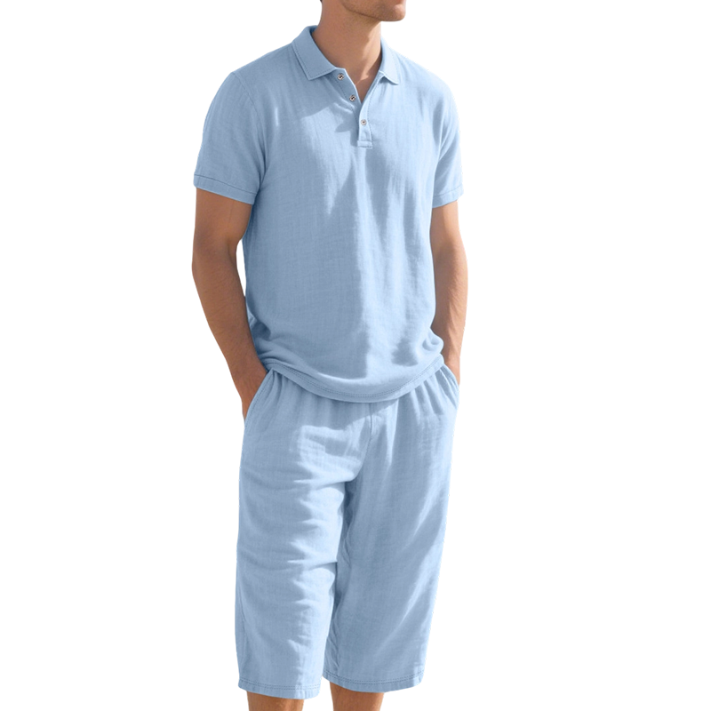 👕 PROMO LIMITÉE 50% DE RÉDUCTION ! 💥 Ensemble Chemise Pantalon Lin Homme – Respirant, Coupe Décontractée, Estival ✨
