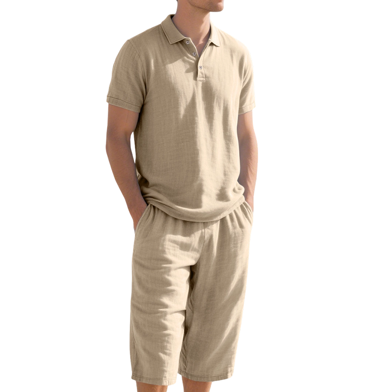 👕 PROMO LIMITÉE 50% DE RÉDUCTION ! 💥 Ensemble Chemise Pantalon Lin Homme – Respirant, Coupe Décontractée, Estival ✨