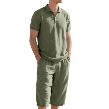 👕 PROMO LIMITÉE 50% DE RÉDUCTION ! 💥 Ensemble Chemise Pantalon Lin Homme – Respirant, Coupe Décontractée, Estival ✨