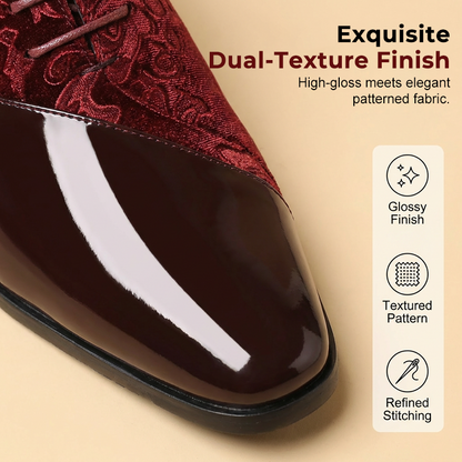 🌞Fris De Lente In Met 50% Korting!🤵Luxe Heren Contrast Dress Shoes - Hoogglans & Premium Textuur - Perfect voor Bruiloft & Gala - Ergonomisch Comfort - De Ultieme Statement-Schoen