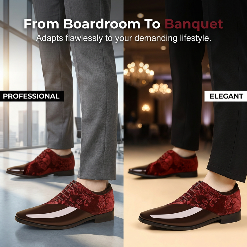 🌞Fris De Lente In Met 50% Korting!🤵Luxe Heren Contrast Dress Shoes - Hoogglans & Premium Textuur - Perfect voor Bruiloft & Gala - Ergonomisch Comfort - De Ultieme Statement-Schoen