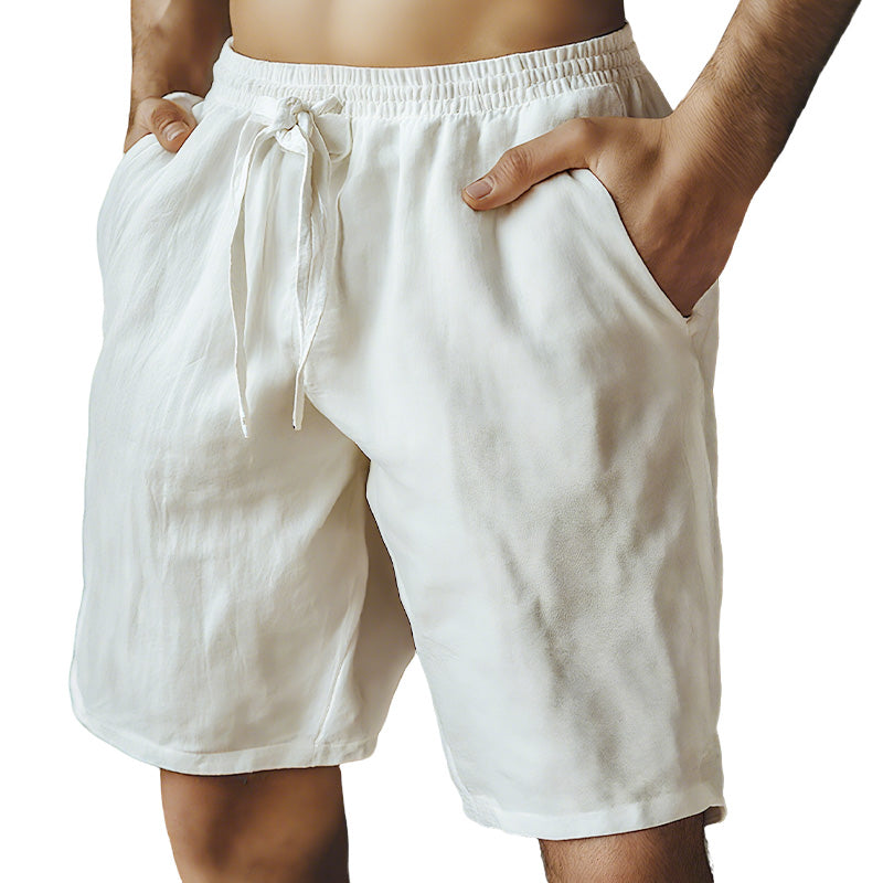 🔥 50 % DE RÉDUCTION ⏰ Short pour homme avec cordon de serrage élastique et motif uni