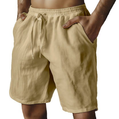 🔥 50 % DE RÉDUCTION ⏰ Short pour homme avec cordon de serrage élastique et motif uni