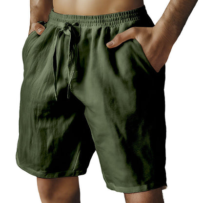 🔥 50 % DE RÉDUCTION ⏰ Short pour homme avec cordon de serrage élastique et motif uni