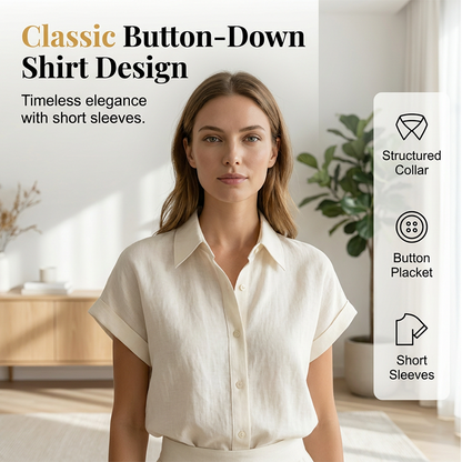 Ensemble élégant deux pièces chemise et pantalon large