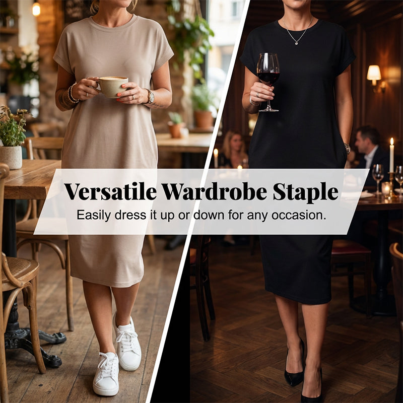 🚚 Réapprovisionnement – dépêchez-vous ! Robe T-shirt décontractée à manches courtes pour femme
