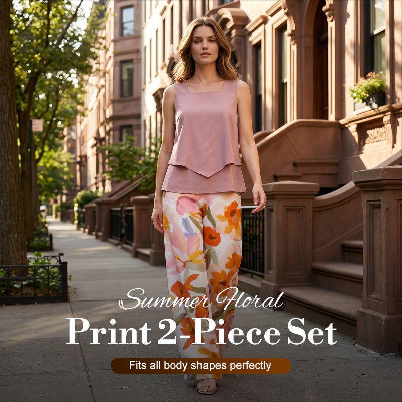 Ensemble femme 2 pièces imprimé floral