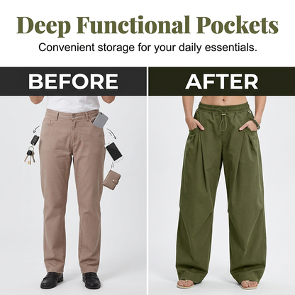 👖 50 % DE RÉDUCTION EN CE MOMENT ! 🏆 Pantalon lanterne plissé et volumineux – Fluide, élégant et à jambes larges – idéal pour un look estival chic ou une occasion formelle ✨