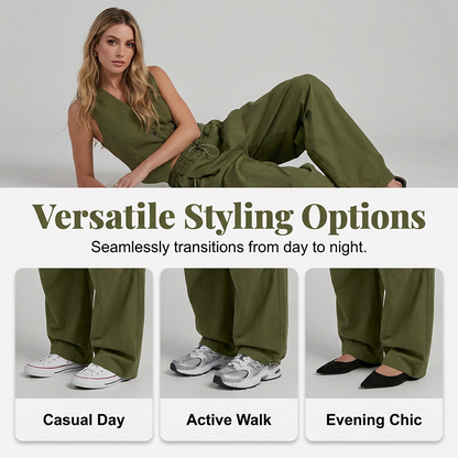 👖 50 % DE RÉDUCTION EN CE MOMENT ! 🏆 Pantalon lanterne plissé et volumineux – Fluide, élégant et à jambes larges – idéal pour un look estival chic ou une occasion formelle ✨