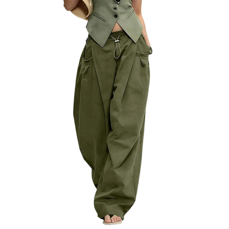 👖 50 % DE RÉDUCTION EN CE MOMENT ! 🏆 Pantalon lanterne plissé et volumineux – Fluide, élégant et à jambes larges – idéal pour un look estival chic ou une occasion formelle ✨