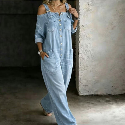 🥳VENTE EXCEPTIONNELLE 2026🥳💞Plus de 50 000 unités vendues👗👗 ! 50 % de réduction !Combinaison ample à jambes larges et poches