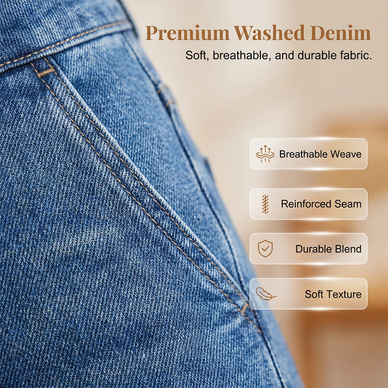 🌟 Denim délavé premium – Aussi confortable que votre jogging préféré, mais 100 fois plus stylé !