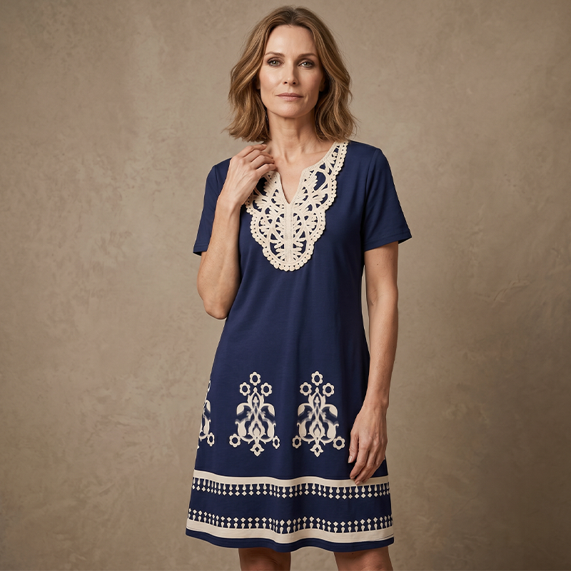 Robe décontractée à imprimé floral de style bohème pour femme