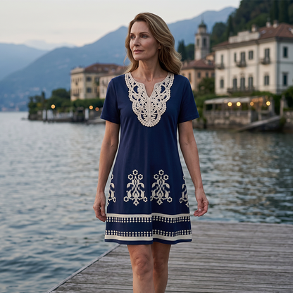 Robe décontractée à imprimé floral de style bohème pour femme