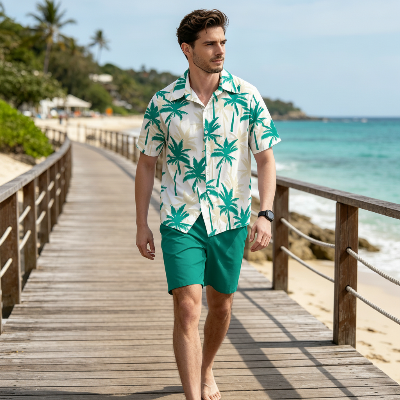 💨 Tellement léger, vous ne le sentirez presque pas ! Notre ensemble tropical respirant pour homme