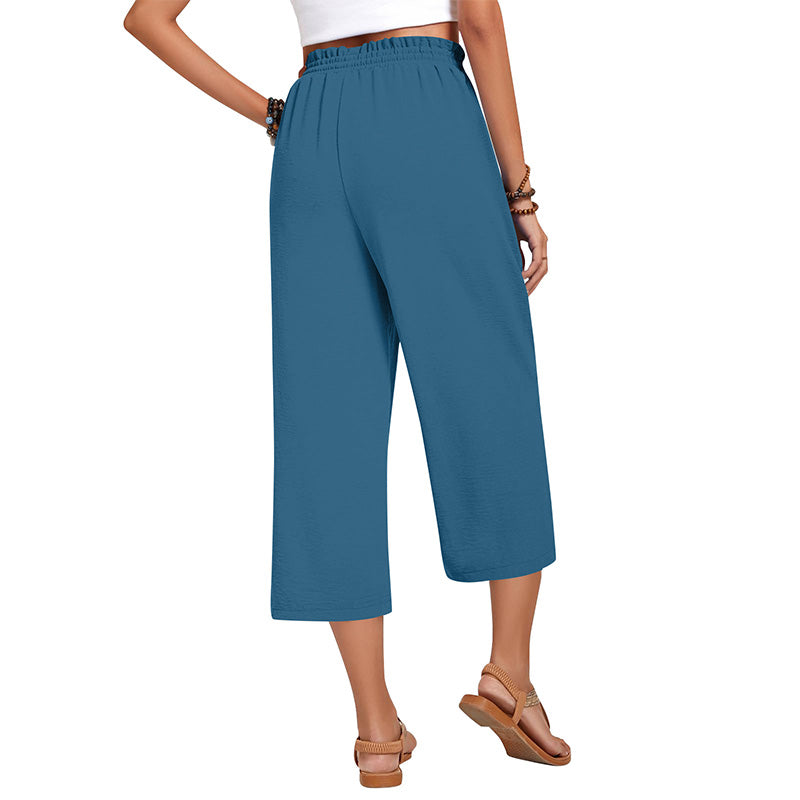 💃 Le pantalon d'été parfait : Coupe large, taille élastique & tombé flatteur !