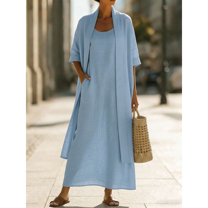 🌿 Aussi confortable qu'un pyjama – aussi chic qu'une tenue de plage ! La combinaison parfaite pour les jours chauds