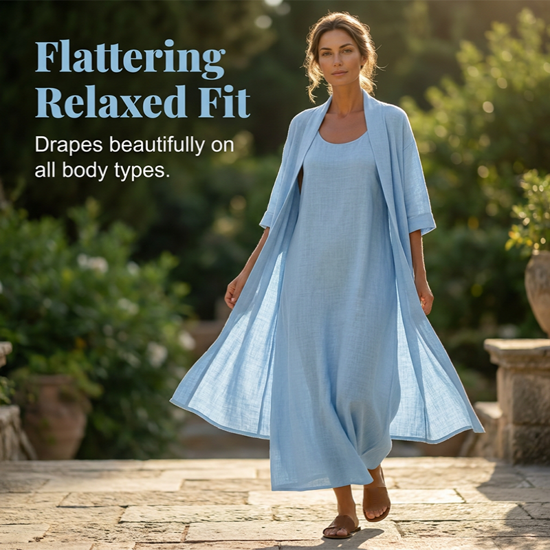 🌿 Aussi confortable qu'un pyjama – aussi chic qu'une tenue de plage ! La combinaison parfaite pour les jours chauds