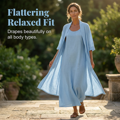 🌿 Aussi confortable qu'un pyjama – aussi chic qu'une tenue de plage ! La combinaison parfaite pour les jours chauds