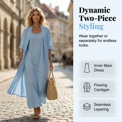 🌿 Aussi confortable qu'un pyjama – aussi chic qu'une tenue de plage ! La combinaison parfaite pour les jours chauds