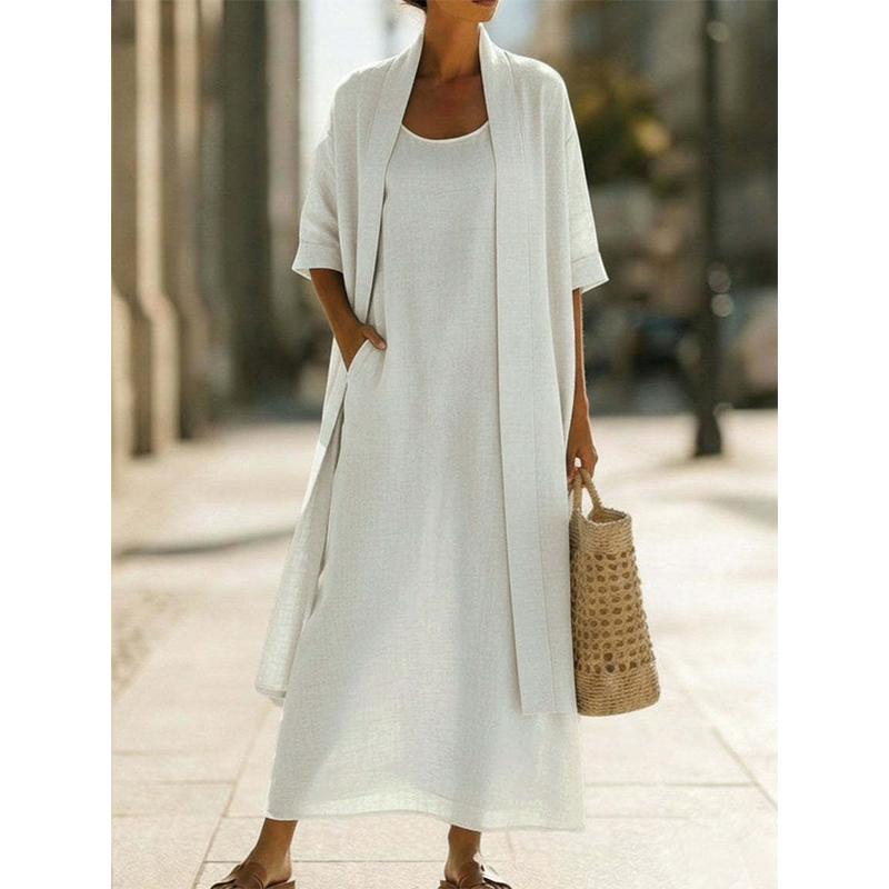 🌿 Aussi confortable qu'un pyjama – aussi chic qu'une tenue de plage ! La combinaison parfaite pour les jours chauds