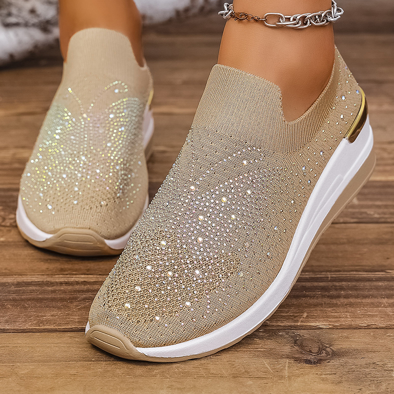 ✨ Baskets strass avec motif papillon – Faciles à enfiler & brillantes ! Parfaites pour le quotidien