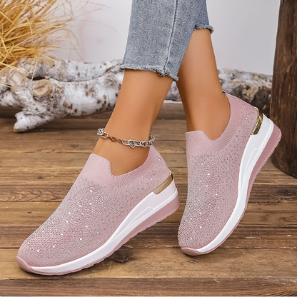 ✨ Baskets strass avec motif papillon – Faciles à enfiler & brillantes ! Parfaites pour le quotidien