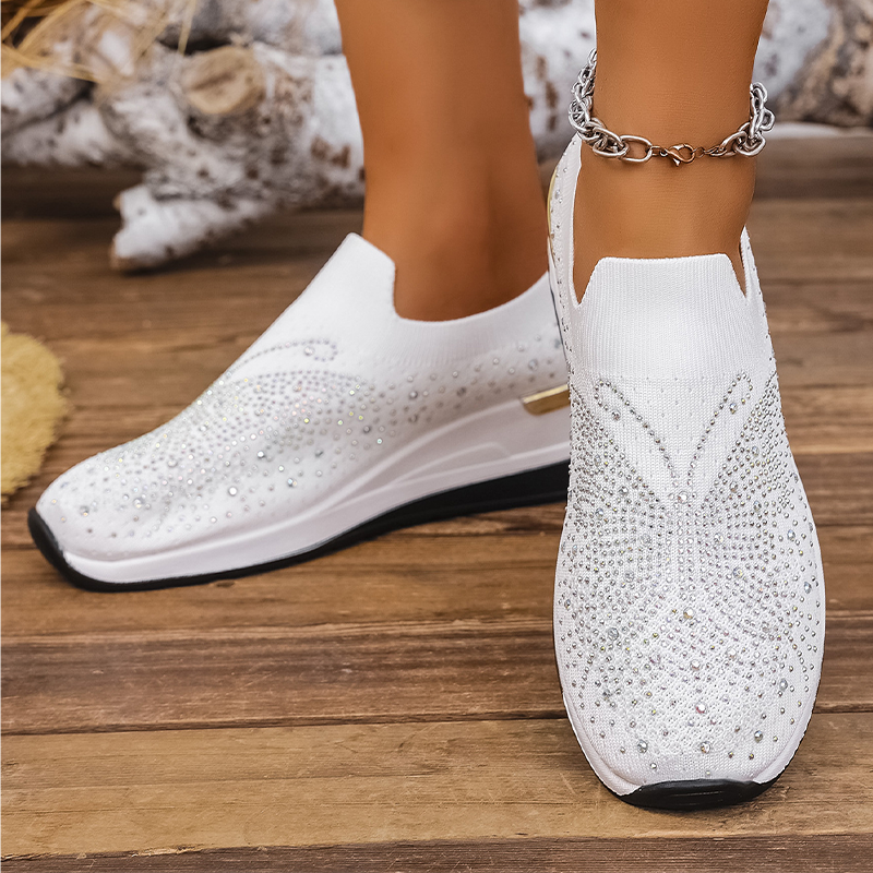 ✨ Baskets strass avec motif papillon – Faciles à enfiler & brillantes ! Parfaites pour le quotidien