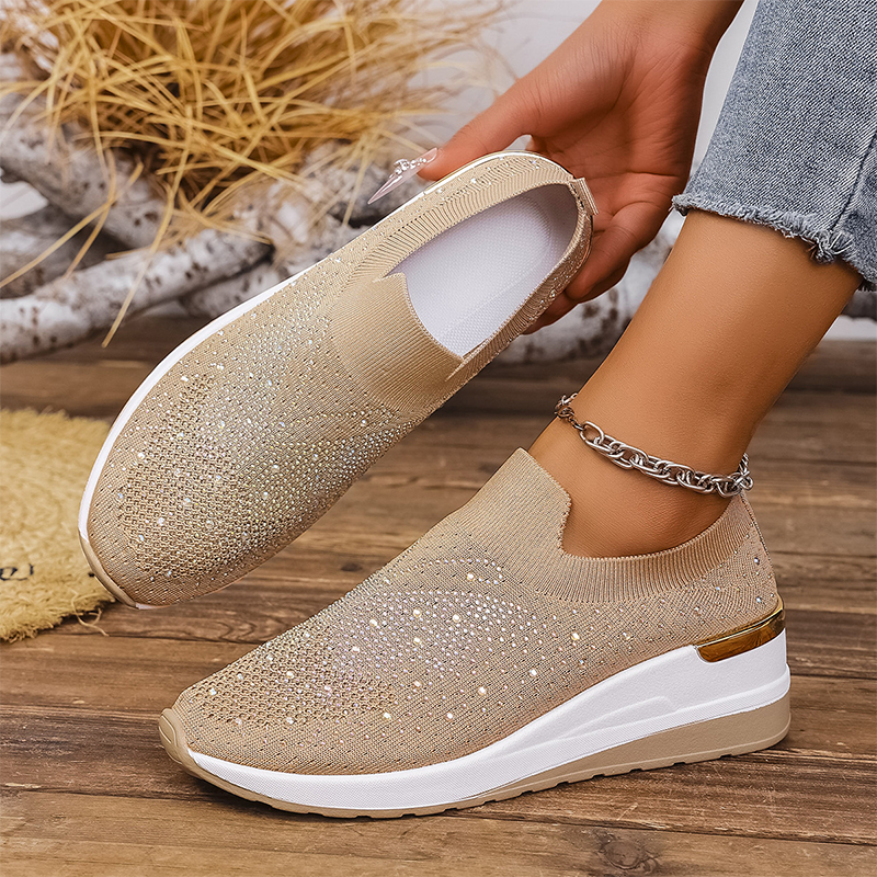 ✨ Baskets strass avec motif papillon – Faciles à enfiler & brillantes ! Parfaites pour le quotidien