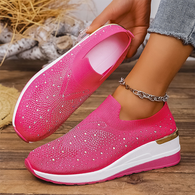 ✨ Baskets strass avec motif papillon – Faciles à enfiler & brillantes ! Parfaites pour le quotidien