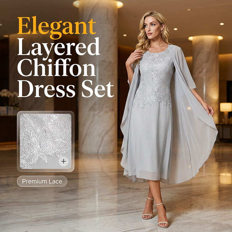 👗 La combinaison parfaite : Corsage en dentelle & superposition aérienne en chiffon – Élégance pure !