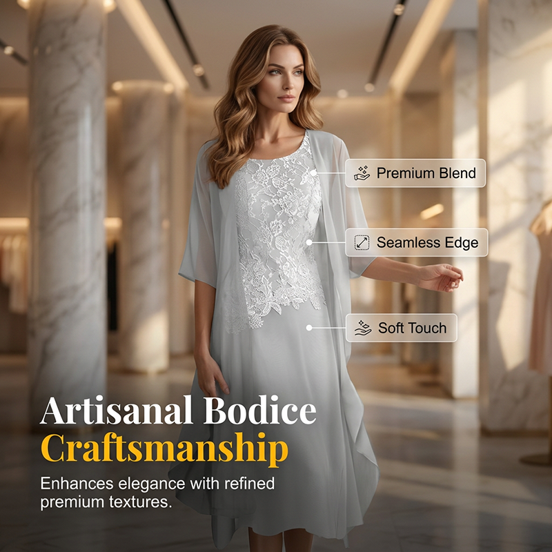 👗 La combinaison parfaite : Corsage en dentelle & superposition aérienne en chiffon – Élégance pure !