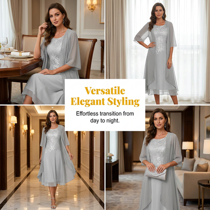 👗 La combinaison parfaite : Corsage en dentelle & superposition aérienne en chiffon – Élégance pure !