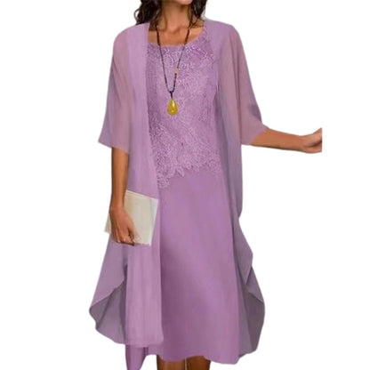 👗 La combinaison parfaite : Corsage en dentelle & superposition aérienne en chiffon – Élégance pure !