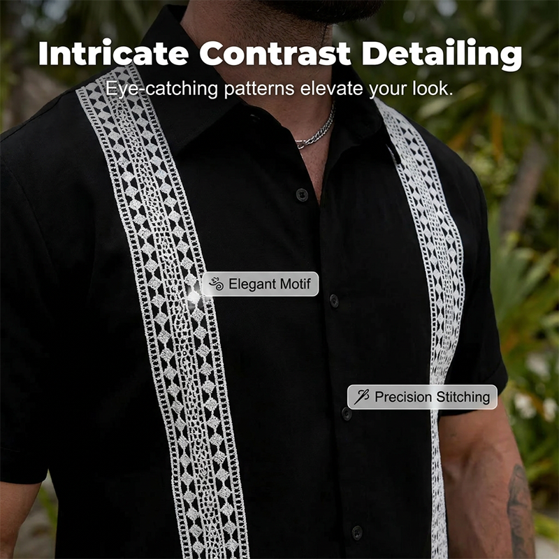 Ensemble 2 pièces pour homme : chemise décontractée et short