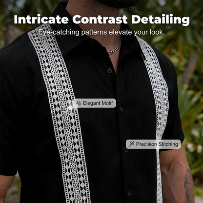 Ensemble 2 pièces pour homme : chemise décontractée et short