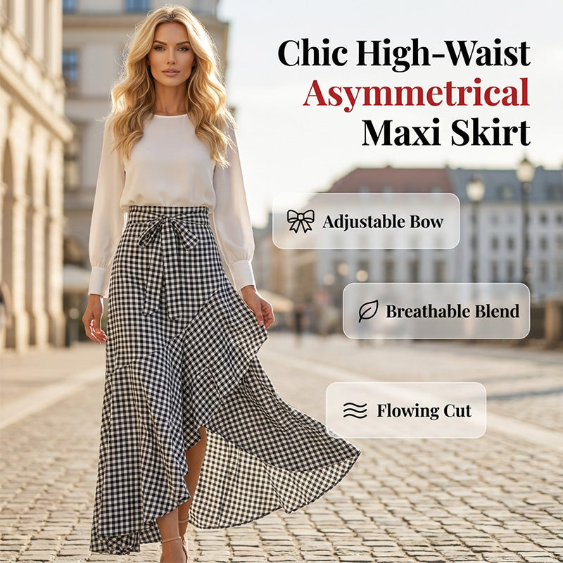 💫🔥VENTE CHAUDE🔥 NOUVEAUTÉ – La jupe d'été parfaite – Taille haute, asymétrique & volants ludiques !